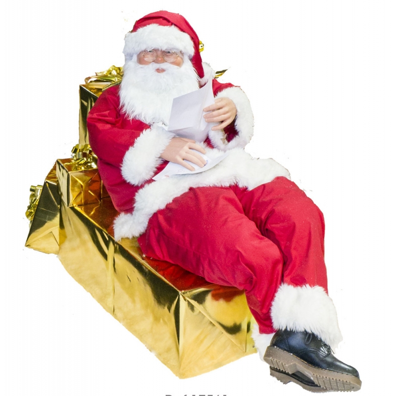 SANTA CLAUS LYING ON A GIFT