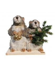 Two Christmas marmots