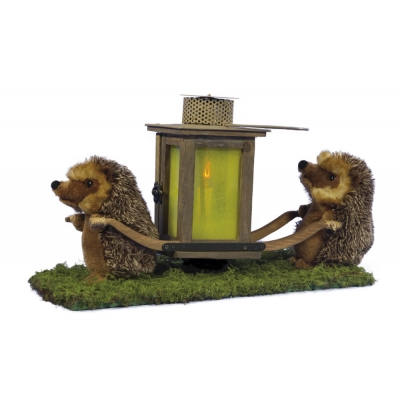 HEDGEHOGS WITH LANTERN