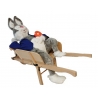Grey JEAN rabbit nap wheelbarrow