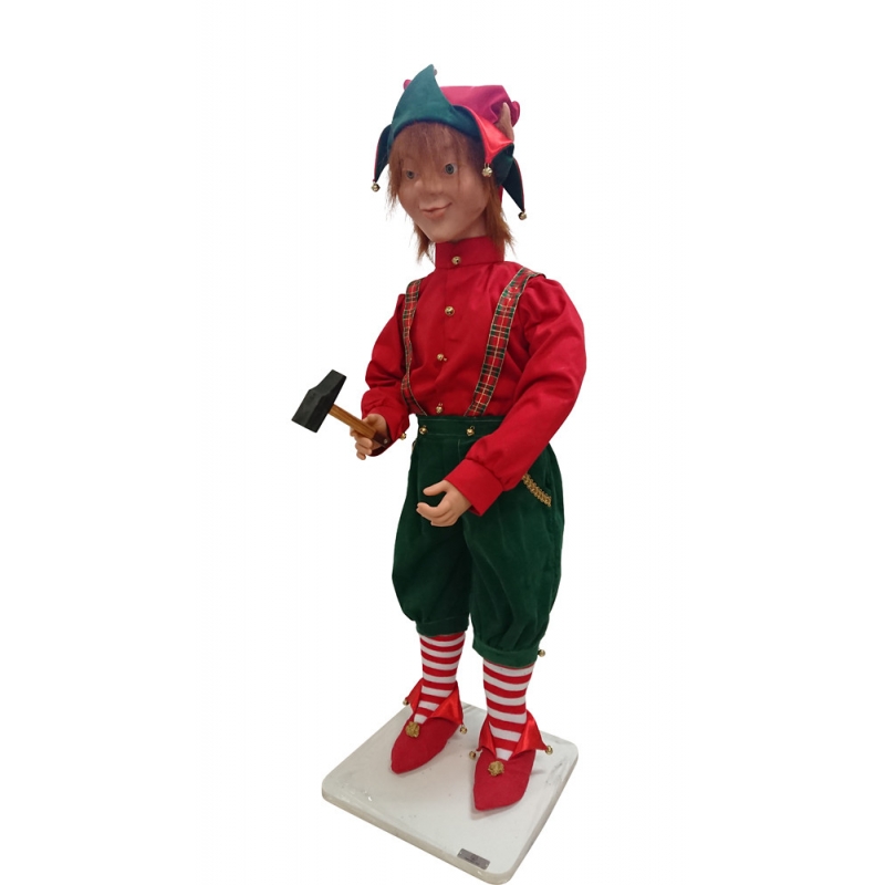 CHRISTMAS ELF WITH HAMMER
