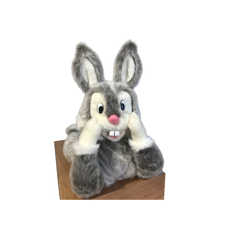 Pensive grey bunny