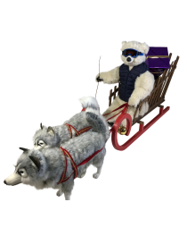 SITTING WHITE LEON WITH TWO...