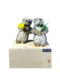 Animatronic Spring & Easter Animals with 2 little marmots & flowers