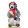 Marmotte automate de Noël, décoration animée pour vitrines de magasin et événementiel