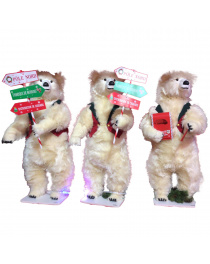Automates d'ours blanc de Noël synchronisés pour vitrine de magasin et événementiel