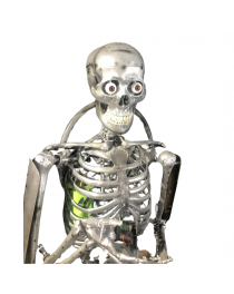 Automate de squelette pour vitrine de magasin et événementiel Halloween