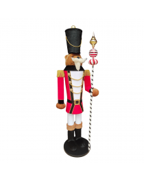 animatronic nutcracker,rental christmas decor events,animatronic christmas bear soldier