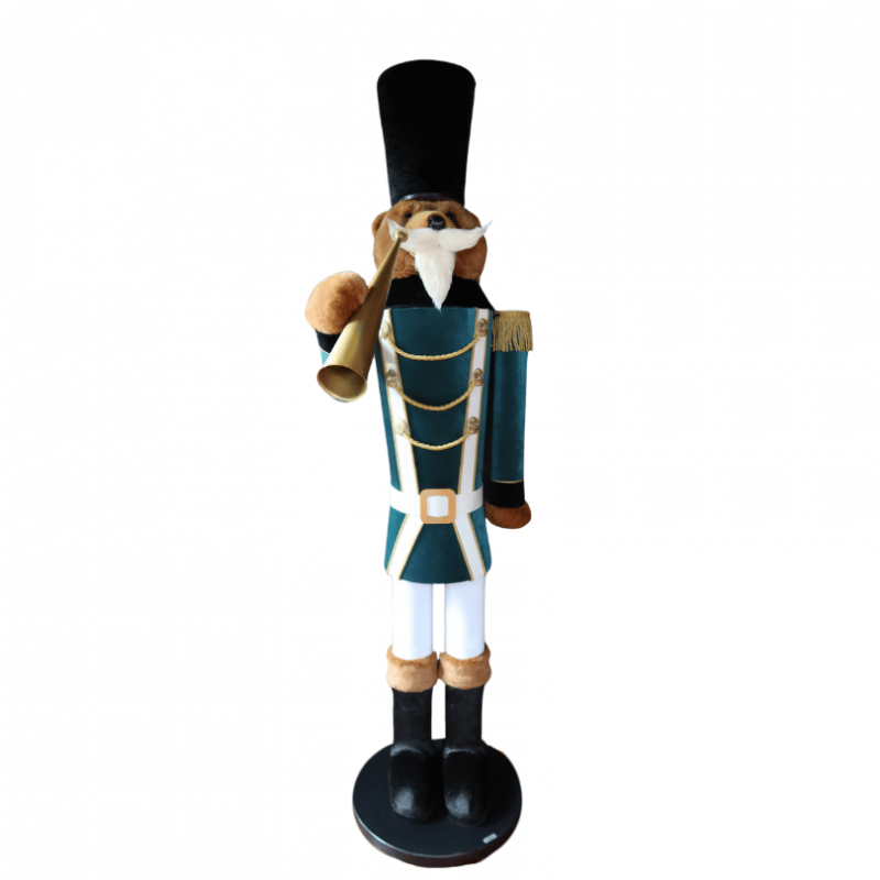 rental animatronic nutcracker,animated christmas bear soldier for rent,nutcracker window display decor,luxury nutracker