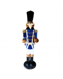 animatronic nutcracker soldier,christmas nutcracker decor,animated nutcracker window display,luxury nutcracker bear