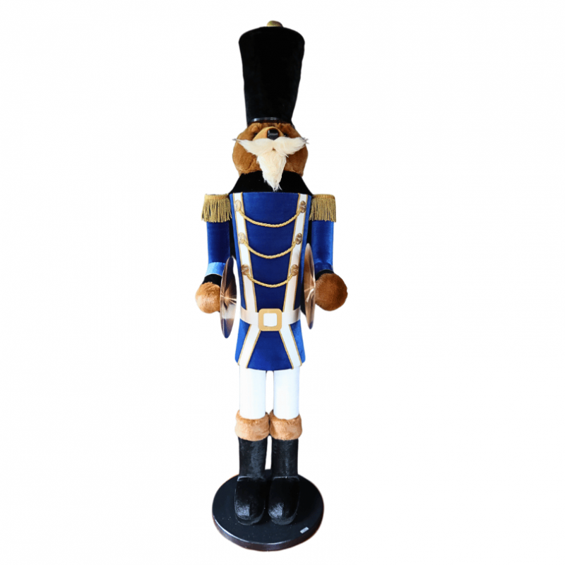 animatronic nutcracker soldier,christmas nutcracker decor,animated nutcracker window display,luxury nutcracker bear