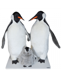 animatronic penguins with baby,animatronic polar theme storefront pinguins,christmas animatronics,animatronic figures penguin