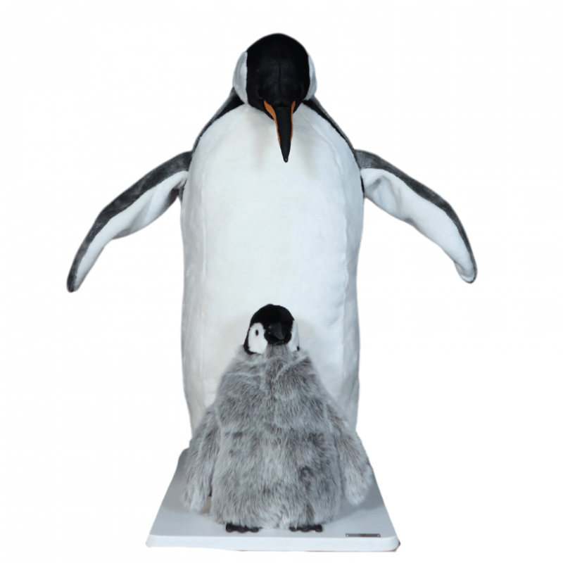 animatronic penguin and baby,white christmas polar ideas,big animated penguin for stores and events