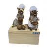 animatronic mice head chef,animated decor for stores and events,original window displays ideas for cakeshop pastry