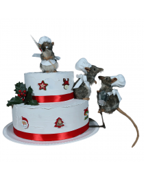 animatronic mice for bakeshop storefronts decor,christmas cake animatronic