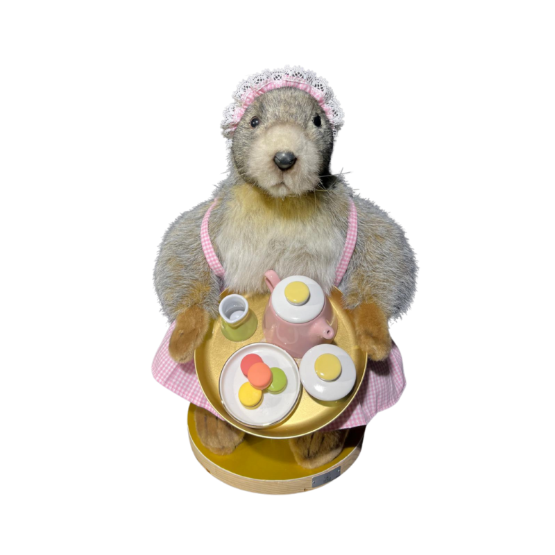 animatronic marmot decor,woodchuck theme displays,groundhog animatronic figure