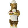 animatronic brown bear pastry chef,bear animated decoration,christmas animatronic bake shop