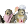 marmots decor,woodchuck animatronics,animated cook chief animals