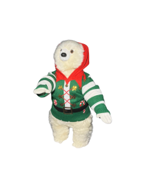 animatronic christmas bear,animated christmas decor teddy bear,motion merchandising decoration