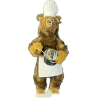 animatronic bear head chef,animated decoration stores displays,animatronic brown bear window displays