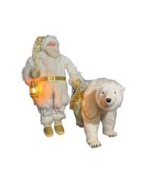 rent animatronic santa claus polar bear,rental luxury christmas decor window displays,animatronic with light