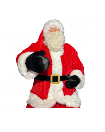 Pere Noel rouge assis