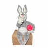 SITTING GREY RABBIT