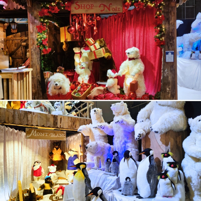 Brand new creations of animatronics figures & animated decorations for windows displays or public spaces, our polar bears featured.