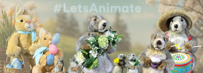 New 2024 animatronics for Easter window displays & seasonal events