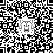 Lien QR Code Ours Tennis Léon Blanc