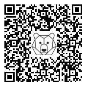 Lien QR Code Ourson Leonard Brun Couché sur le dos d'occasion