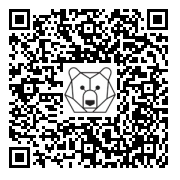 Lien QR Code LOUP DEBOUT GRIS