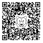 Lien QR Code OURS POLAIRE DEBOUT 1.80 m