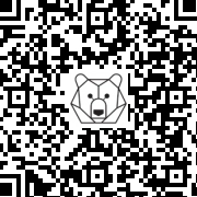 Lien QR Code Ours Léon Blanc Tambourin