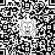 Lien QR Code Ourson Leonard Brun allongé