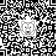 Lien QR Code Ourson Leonardo Blanc allongé