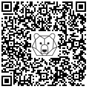 Lien QR Code PETIT LAPIN ROBIN JAMBE ALLONGEE TETE DROITE GAUCHE