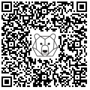 Lien QR Code PETIT LAPIN ROBIN JAMBE ALLONGEE TETE DROITE GAUCHE