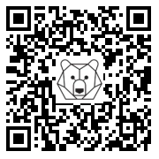 Lien QR Code Ours Léon Blanc Tambour