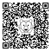 Lien QR Code Ours Léo Brun Endormi sur Paquet Cadeau