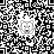 Lien QR Code Ours Léon Blanc Tricycle