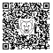 Lien QR Code OURS POLAIRE JAUNES QUATRE PATTES 1.80 M