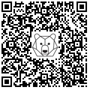 Lien QR Code OURS POLAIRE ASSIS 2 PATTES JAUNE