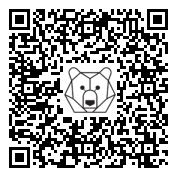 Lien QR Code Ours Léon Blanc Skieur d'occasion