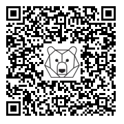 Lien QR Code Occasion - Ourson Leonardo Blanc Couché sur le dos