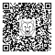 Lien QR Code Ours blanc Léon Halloween