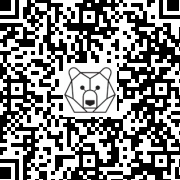 Lien QR Code Ours blanc Léon Halloween