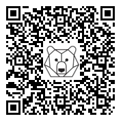 Lien QR Code Pyramid of six supporters white bears