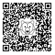 Lien QR Code Brown Bear Leonard on its back RECONDITIONED