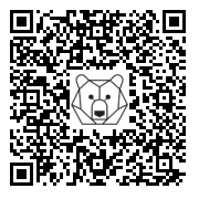 Lien QR Code Brown Bear Leonard on its side RECONDITIONED